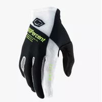 Gloves 100% CELIUM Black White Fluo Yellow / Gloves MTB DH - M