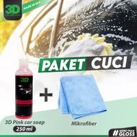 PAKET CUCI MOBIL | 3D Pink Car Soap - Wash N Wax 250ml