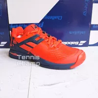 Sepatu Tenis Babolat Propulse AC Junior Geraldine Blue Red Junior Shoe