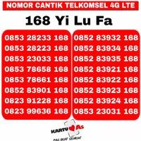 Nomor Cantik Simpati 4G Kartu Perdana Telkomsel 168 Seri Hoki ILUFA