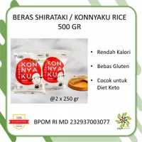 Shirataki Konnyaku Dry Rice | Beras Konyaku Shirataki | Repack 500gr