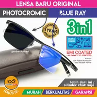 Lensa Kacamata Photocromic Blue Ray - Lensa 3 In 1 Inovasi Kekinian AZ