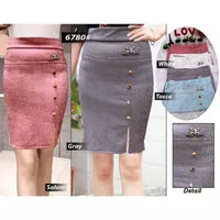 Rok Pendek Murah Wedges Embos Pencil Skirt Terbaru | 6780