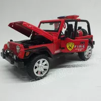 diecas jeep wrangler fire alloy/miniatur mobil pemadam kebakaran