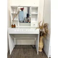 Meja Rias Laci Kaca Minimalis Mebel Furniture MCS Semarang