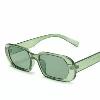 Kacamata Wanita Warna Trendy Oval Frame Sunglasses - UV4976 - Hitam