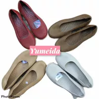 sepatu cewek wanita flat shoes karet jelly yumeida