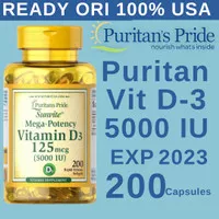 Puritan Vitamin D3 5000 IU isi 100 5000iu Puritans Pride Vit D 3 D-3