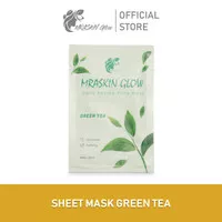 MASKER MRASKIN GLOW DAILY RECIPE SHEET MASK GREEN TEA BPOM