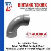 Large Radius Elbow 6" inch PVC Rucika D (Tipis)