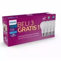 lampu philips 10 watt led beli 3 gratis 1