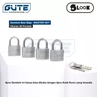 Gembok MASTER Key 40mm SLOCK Untuk Pintu Gudang / Toko / Kantor / Ruko - ISI 3 GEMBOK