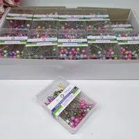 Jarum Pentul isi 100pcs Jarum Pentul Box mika Pentul Mutiara