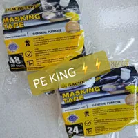 Lakban Isolasi Kertas Nachi Masking Tape 24 mm 48 mm 1 2 Inch 20 yard