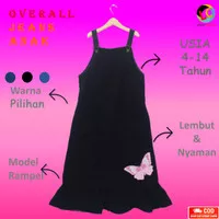 Overall Jeans Anak Perempuan Skirt Dress Denim Wanita Kupu kupu Rampel