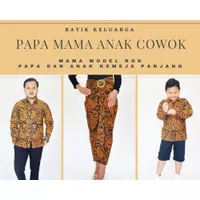 Batik Couple Family Batik Keluarga Papa Mama Anak Laki Laki Mama Rok