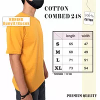 Kaos Kuning Kunyit / Busuk Polos Combed 24s Cotton Premium