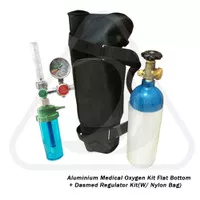 Tabung Oksigen Aluminium Medical Oxygen Kit Flat Bottom Regulator Kit