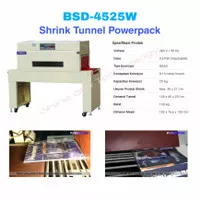 Shrink Tunnel Heavy Duty Powerpack BSD-4525W 9,5KW 3Phase Rod Conveyor