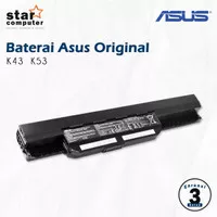 Baterai Battery Original Asus A43S K53 K43 X43E A43 A53 X44H A32-K53