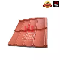 Genteng Metal Pasir Hi Roof 2 X 4 X 0.25mm - Merah Hati