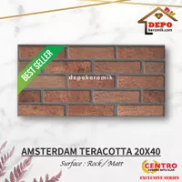 KERAMIK MOTIF BATA CENTRO AMSTERDAM TERACOTTA 20 X 40 GRADE A