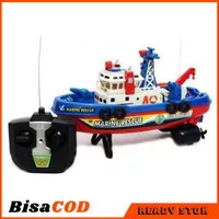 Mainan RC Fire Boat Remote ControL KapaL Perahu Bisa Jalan di Air