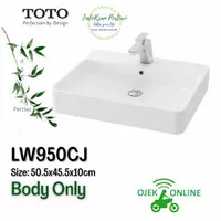 Wastafel Meja TOTO LW950CJ(body only) /Console Lavatory (ojek online)