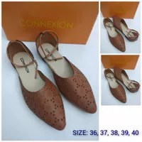 SEPATU SANDAL TALI FLAT WANITA BRANDED CONNEXION SIZE 36 37 38 39 40