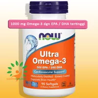 NOW Ultra Omega-3 - 90 Softgels - EPA 500 DHA 250 TERTINGGI - OMEGA 3