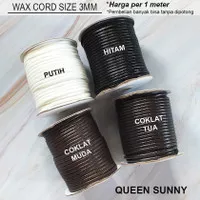 Tali Kulit Korea 3MM Wax Cord Bahan Gelang Kalung Craft BHN327