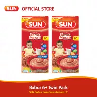 Bubur 6+ Twin Pack - SUN Bubur Susu Beras Merah (2 Pcs)