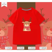 KAOS ANAK DREAM RUSA / PREMIUM 24S / 1-8TH / UNISEX / KAOS NATAL ANAK