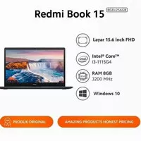 XIAOMI Redmi Book 15 (8GB+256GB) SSD Layar 15.6 inci Intel ®i3