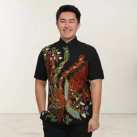 Batik Kultur Shirt - MSS - Balinese Parang Bird Black Red Green