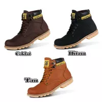 SEPATU ARBOO BOOTS SAFETY PRIA FORMAL CAT XZ UJUNG BESI PREMIUM ORIGIN