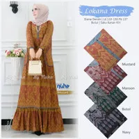 gamis kaos maxy wanita bahan kaos tebal adem gamis hamil lokana etnik