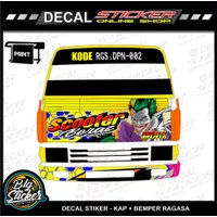 STIKER MOBIL TRUK RAGASA KAP BEMPER DECAL PRINT VARIASI KEREN