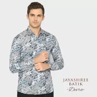 Jayashree Batik Slim Fit Devra Grey Long Sleeve - M