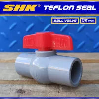 Ball Valve PVCBV 1/2" SHK Polos Stop Kran Plastik PVC TEFLON SEAL