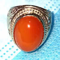 Cincin Batu Akik Pilihan Super Sulaiman Madu/Carnelian