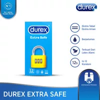 Durex Extra Safe isi 12 pcs Kondom Condom Tebal Paling Aman PRIVASI