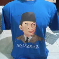 kaos pria tshirt custom gambar bp Soekarno presiden pertama indonesia