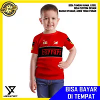 Baju Kaos F1 Ferrari Formula 1 Racing Team Scuderia Full Print ANAK 02