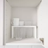 Sisipan rak, putih, 32x13x16 cm | Rak Sisipan Kabinet Kitchenset Dapur