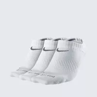 Kaos Kaki Nike Dri-Fit Cotton Lightweight Socks SX4846-101 White 3Pcs - Putih, XL
