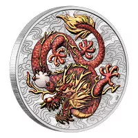 Koin Perak COLOR Australia Dragon 2021 - 1 oz silver coin