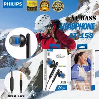HEADSET HANDSFREE PHILIPS AT-158 EXTRA BASS MAGNET AT158 EARPHONE