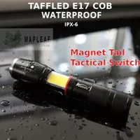 Paket Senter LED XML T6 E17 COB Magnet Tail Tactical Switch TAFFLED