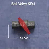 Ball Valve / Stop Kran PVC 3/4" - KDJ / King Da Jeng / Taiwan
